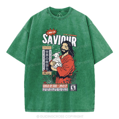Father Has Sent His Son To Be The Saviour Of The World Christian Washed T-Shirt