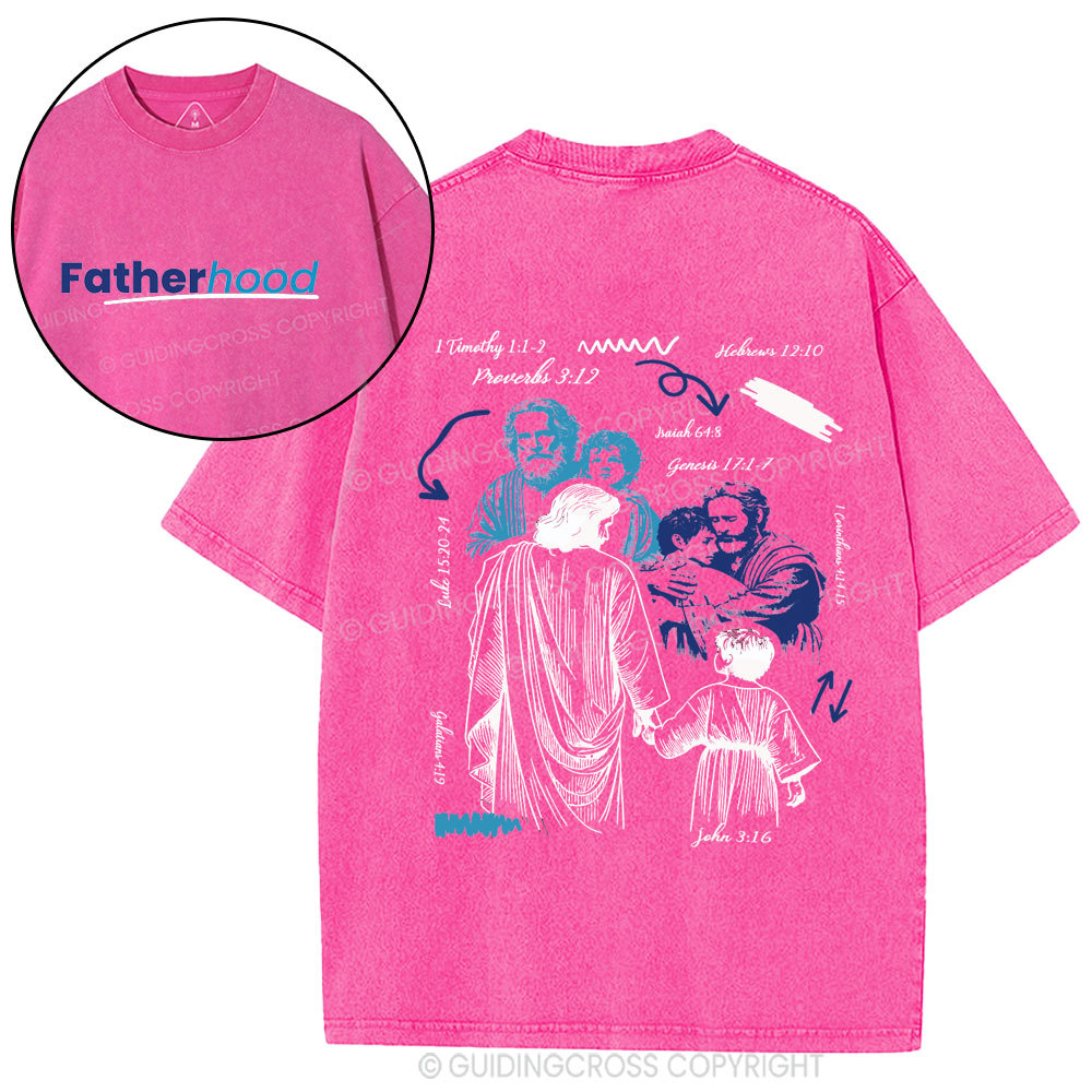 Fatherhood Christian Washed T-Shirt