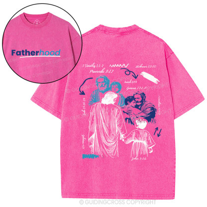 Fatherhood Christian Washed T-Shirt