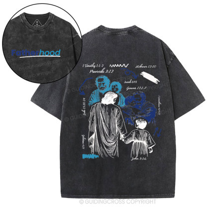 Fatherhood Christian Washed T-Shirt