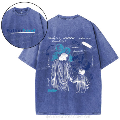 Fatherhood Christian Washed T-Shirt