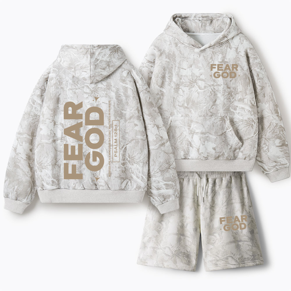 Fear God Christian Camo Fleece Hoodie Set