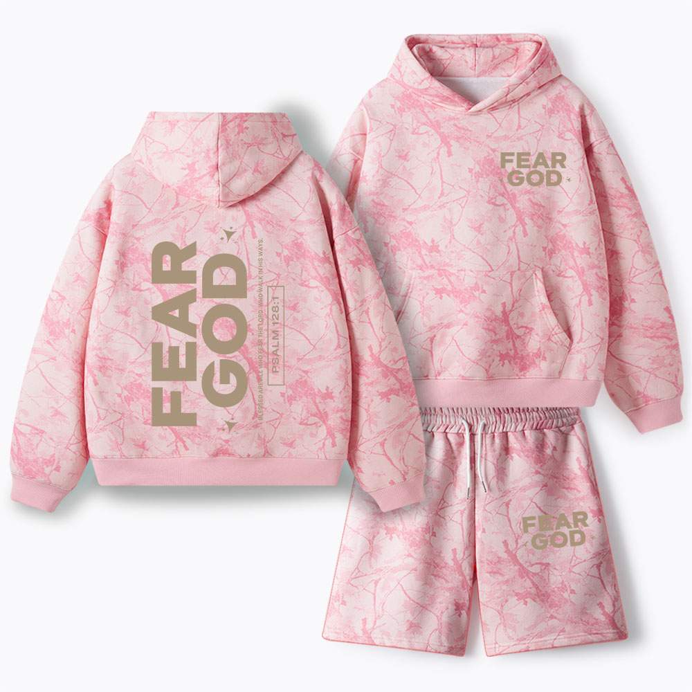 Fear God Christian Camo Fleece Hoodie Set