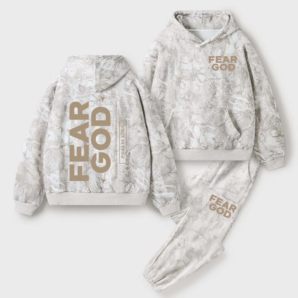 Fear God Christian Camo Fleece Hoodie Set