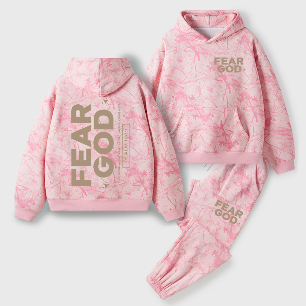 Fear God Christian Camo Fleece Hoodie Set
