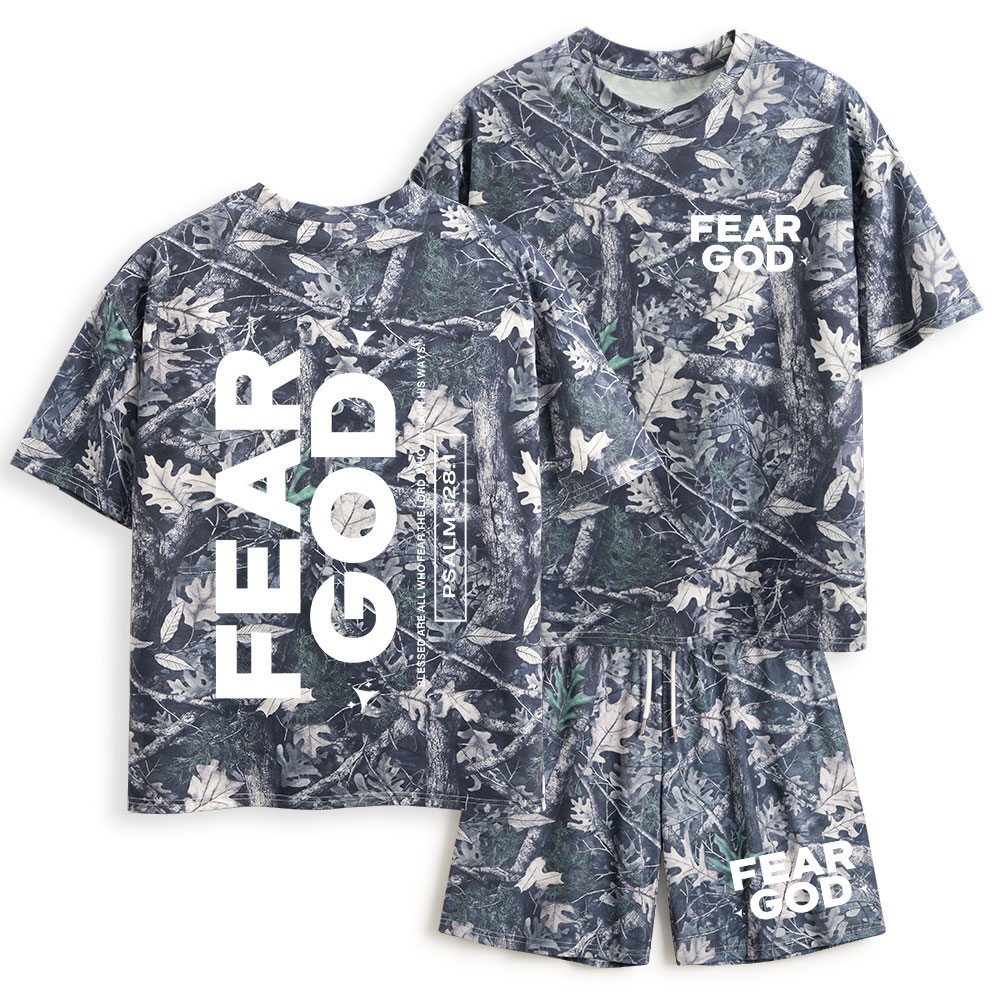 Fear God Christian Camo T-Shirt & Shorts