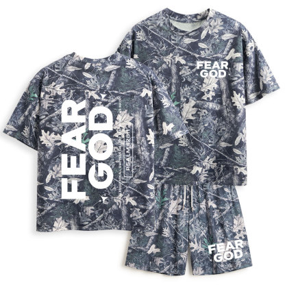 Fear God Christian Camo T-Shirt & Shorts