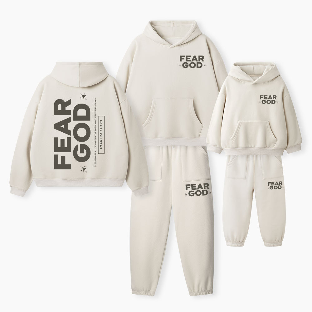 Fear God Christian Premium Matching Fleece Hoodie Set