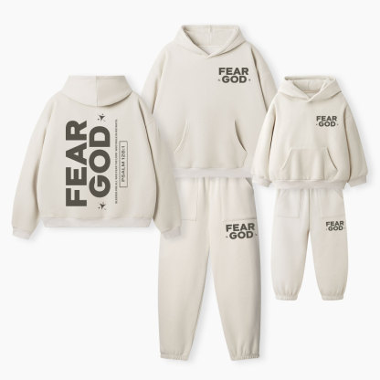 Fear God Christian Premium Matching Fleece Hoodie Set