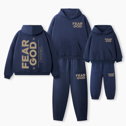 Fear God Christian Premium Matching Fleece Hoodie Set