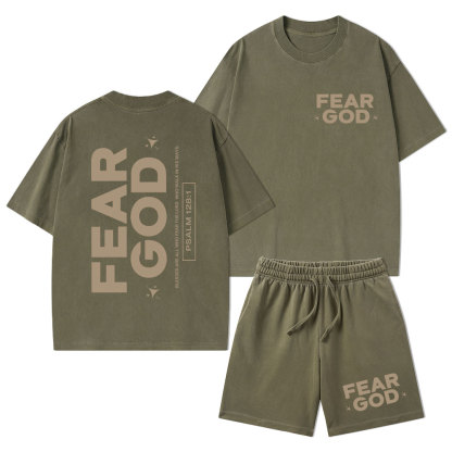 Fear God Christian Washed T-Shirt & Shorts