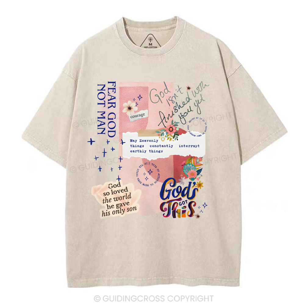 Fear God Not Men Christian Washed T-Shirt