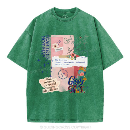 Fear God Not Men Christian Washed T-Shirt