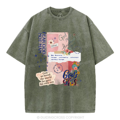 Fear God Not Men Christian Washed T-Shirt