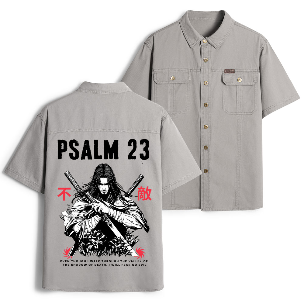 Fear No Evil Aesthetic Mens Christian Work Shirt 