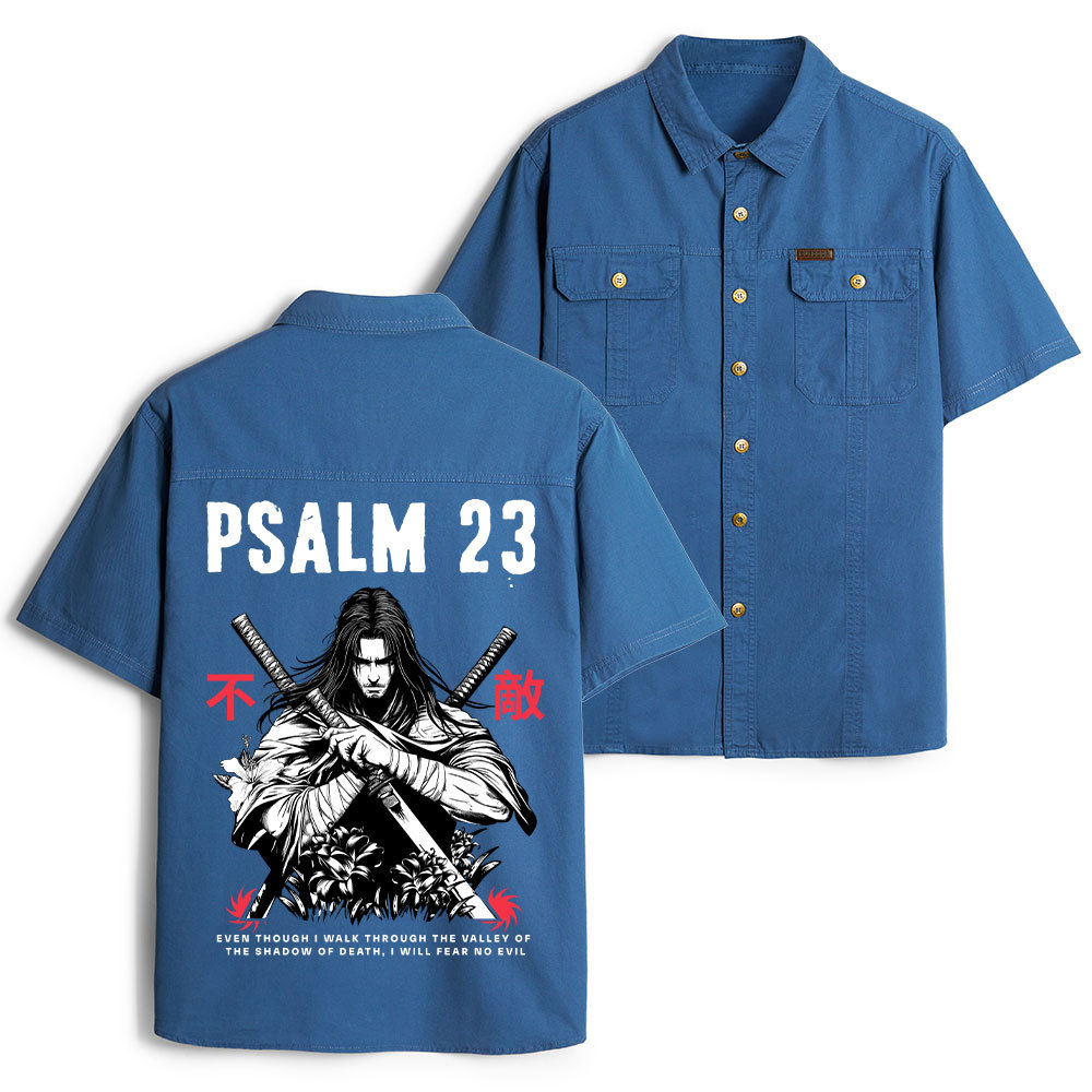 Fear No Evil Aesthetic Mens Christian Work Shirt 