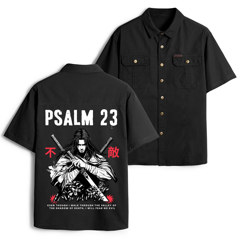 Fear No Evil Aesthetic Mens Christian Work Shirt 