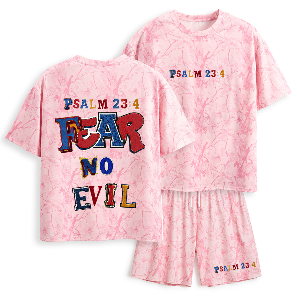  Fear No Evil Christian Camo T-Shirt & Shorts