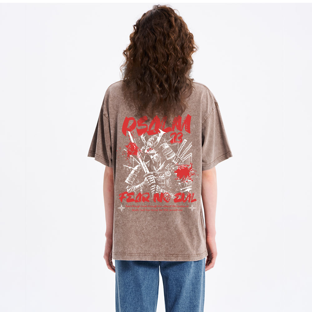Fear No Evil  Christian Washed T-Shirt