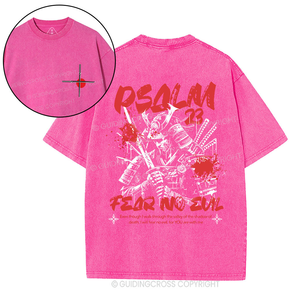 Fear No Evil  Christian Washed T-Shirt