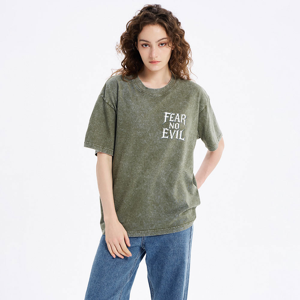 Fear No Evil Christian Washed T-Shirt