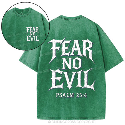 Fear No Evil Christian Washed T-Shirt