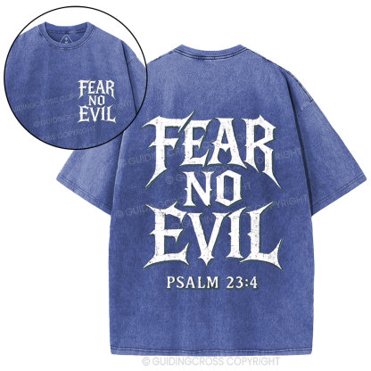 Fear No Evil Christian Washed T-Shirt