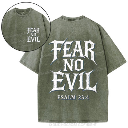Fear No Evil Christian Washed T-Shirt