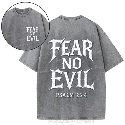 Fear No Evil Christian Washed T-Shirt