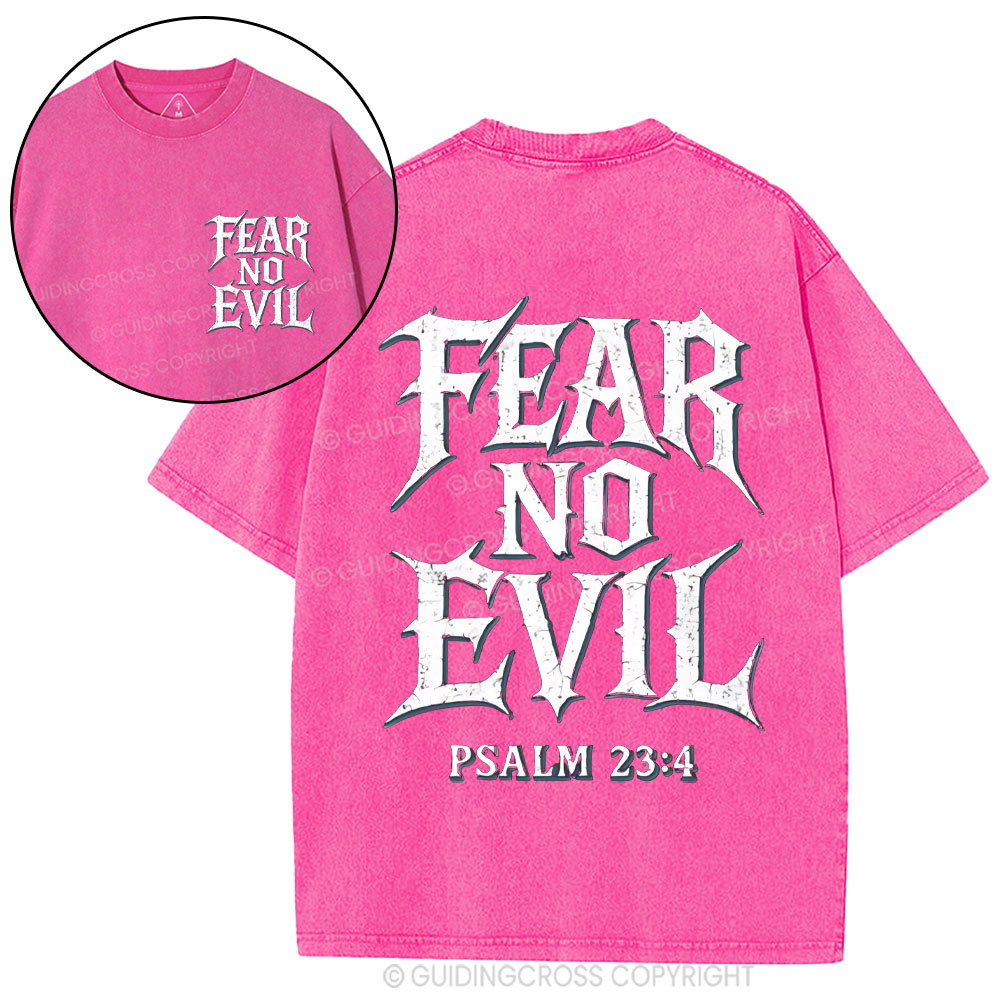 Fear No Evil Christian Washed T-Shirt