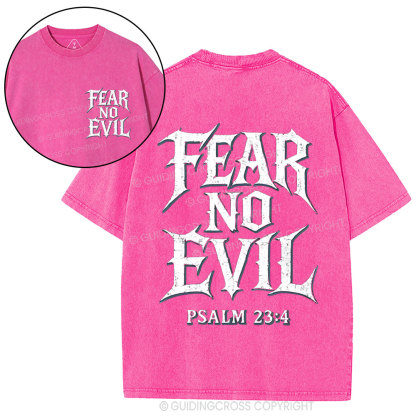 Fear No Evil Christian Washed T-Shirt
