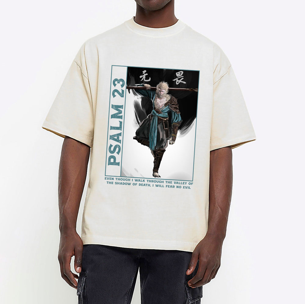 Fear No Evil Christian Washed T-Shirt