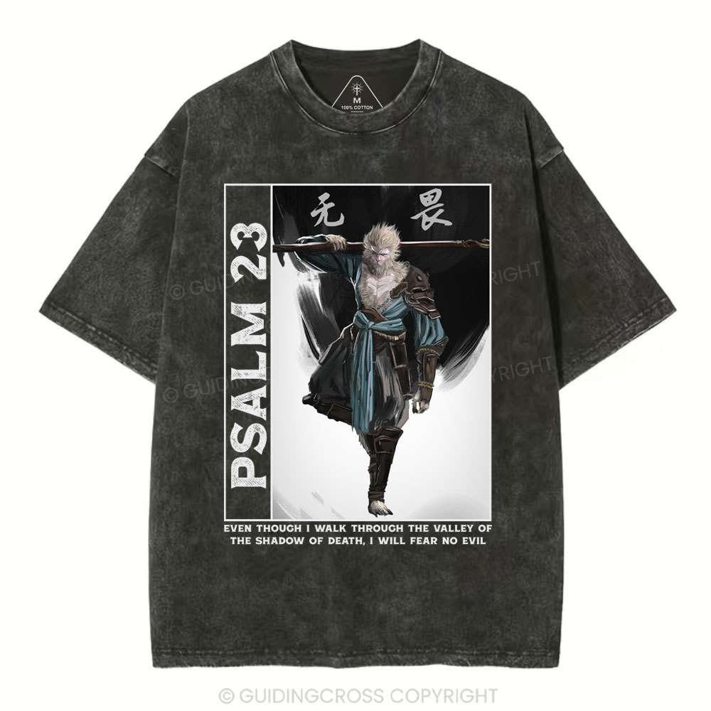 Fear No Evil Christian Washed T-Shirt