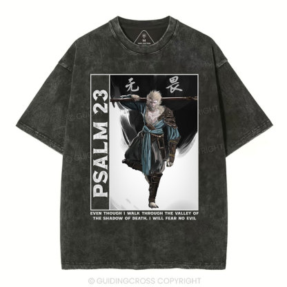 Fear No Evil Christian Washed T-Shirt