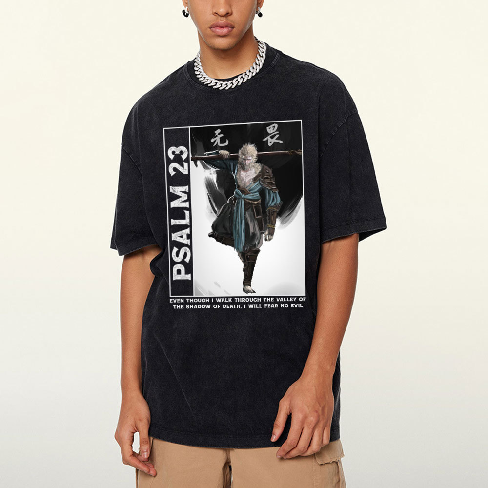 Fear No Evil Christian Washed T-Shirt