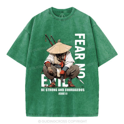 Fear No Evil Christian Washed T-Shirt