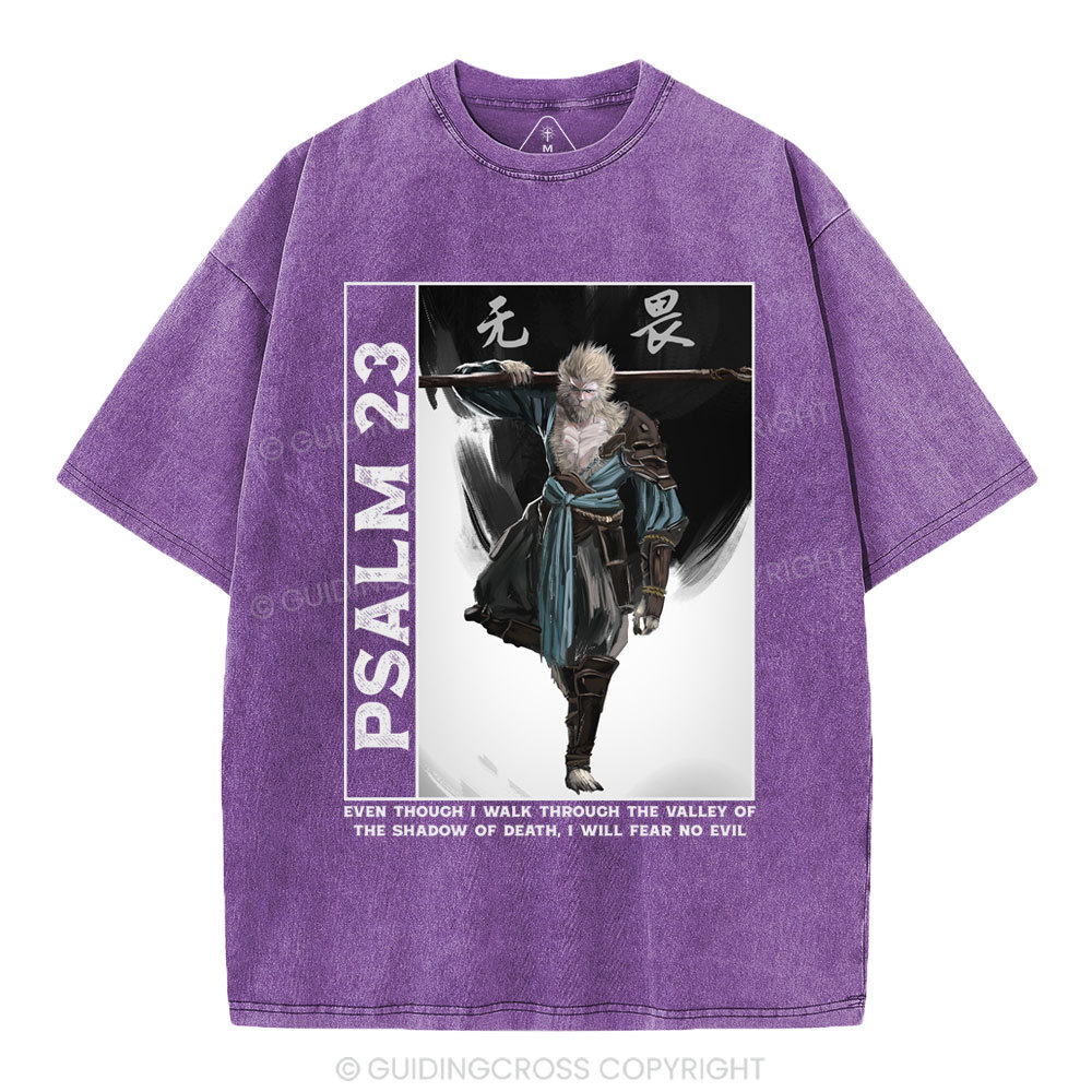 Fear No Evil Christian Washed T-Shirt