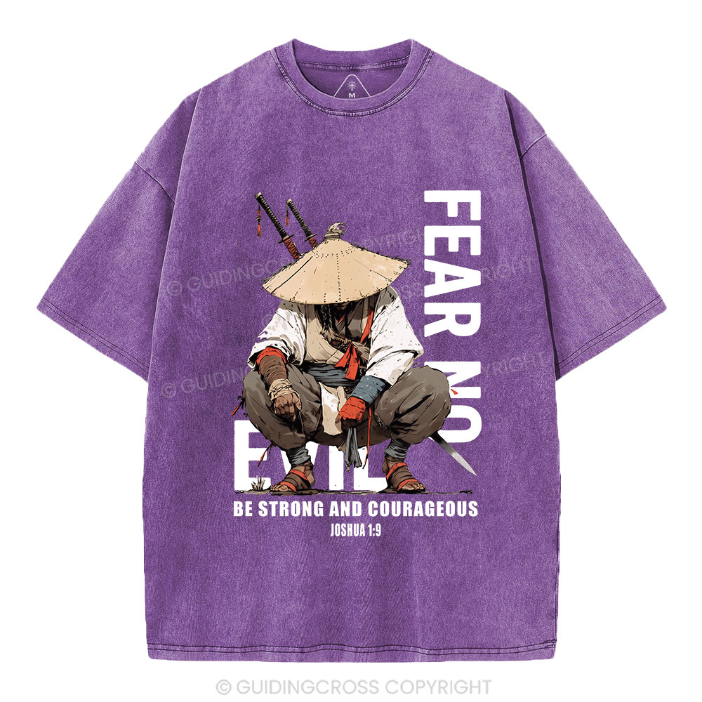 Fear No Evil Christian Washed T-Shirt