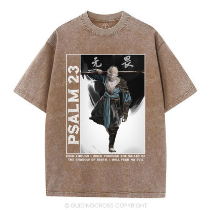 Fear No Evil Christian Washed T-Shirt