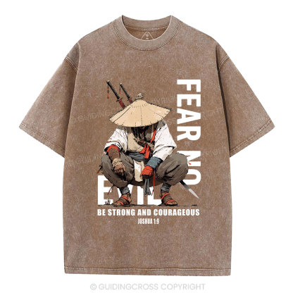 Fear No Evil Christian Washed T-Shirt