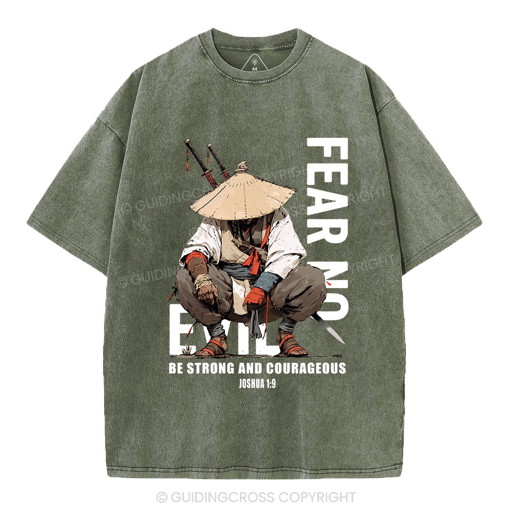 Fear No Evil Christian Washed T-Shirt