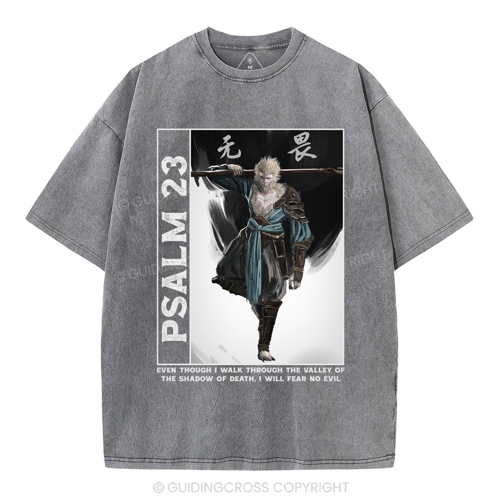 Fear No Evil Christian Washed T-Shirt