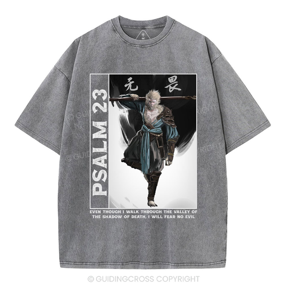 Fear No Evil Christian Washed T-Shirt