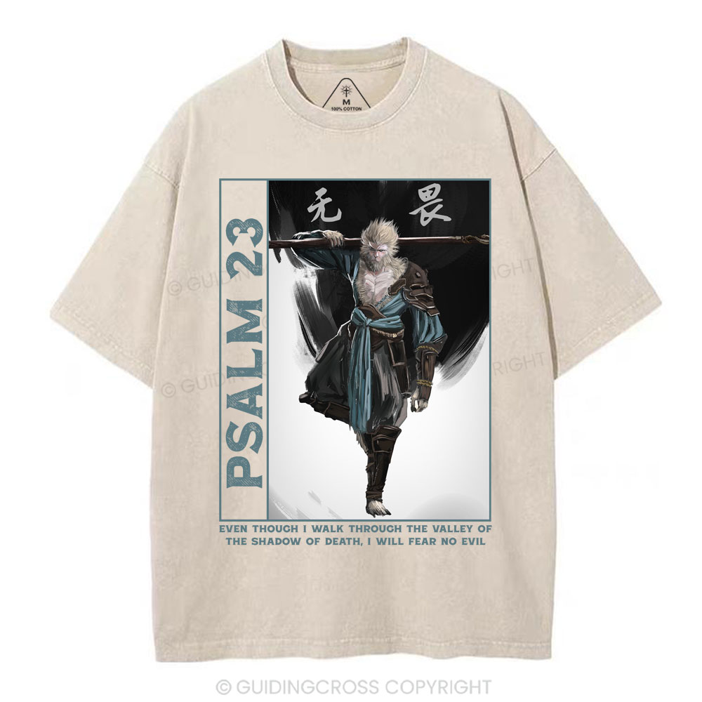 Fear No Evil Christian Washed T-Shirt