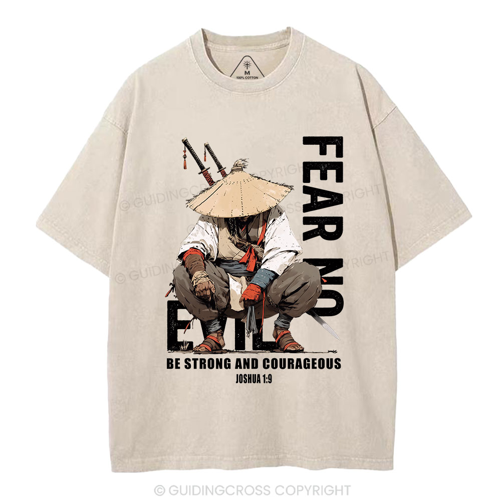 Fear No Evil Christian Washed T-Shirt