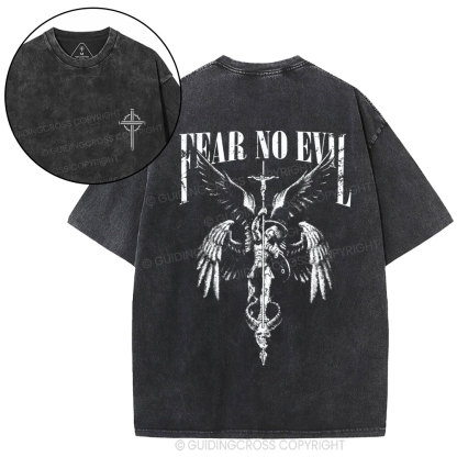 Fear No Evil Christian Washed T-Shirt