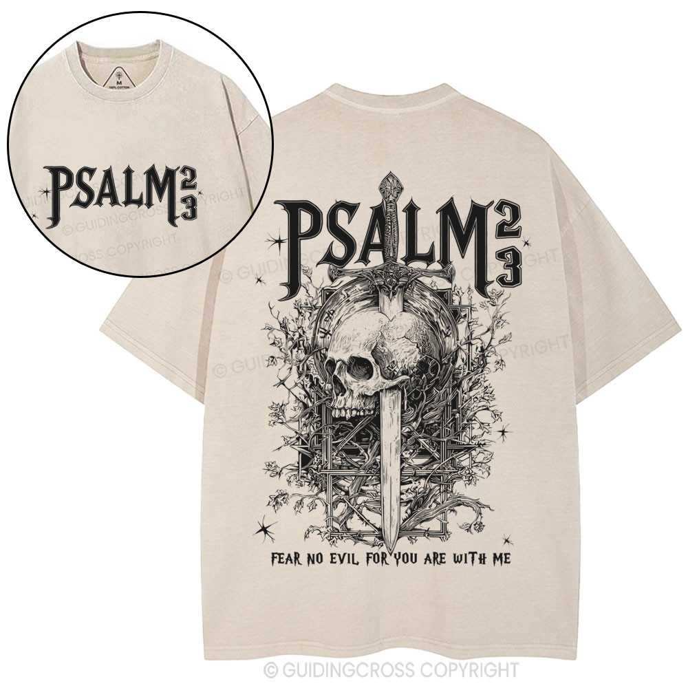 Fear No Evil Christian Washed T-Shirt