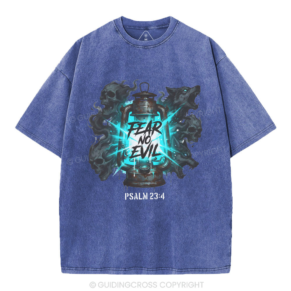 Fear No Evil Christian Washed T-Shirt