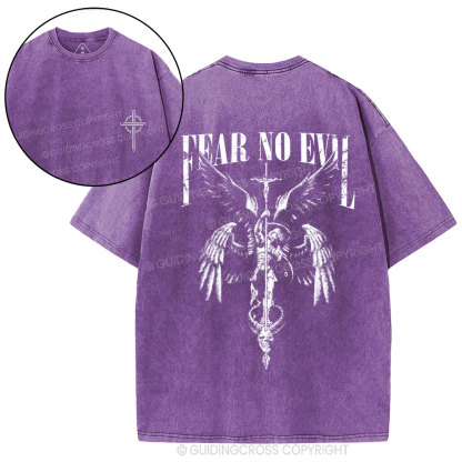 Fear No Evil Christian Washed T-Shirt