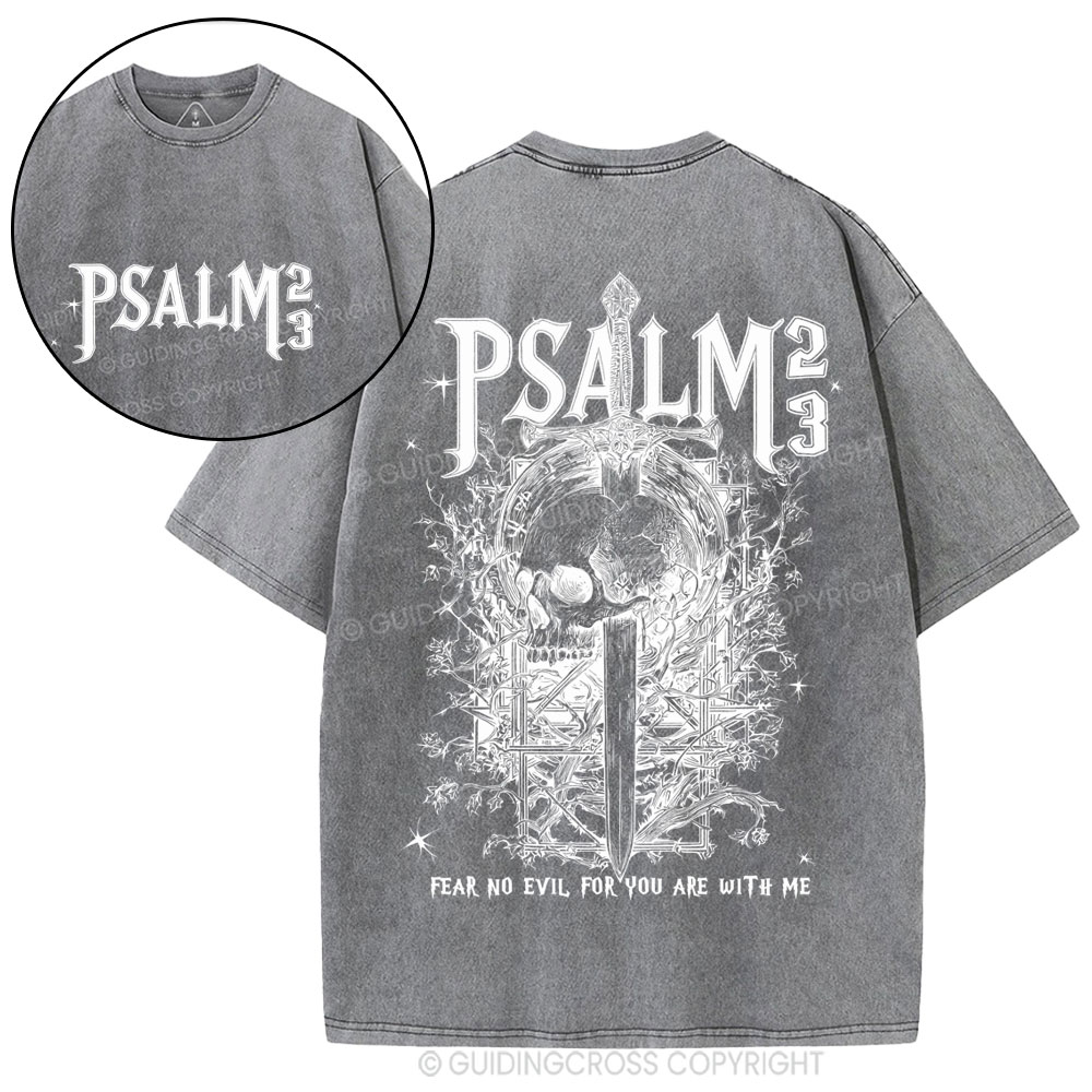 Fear No Evil Christian Washed T-Shirt